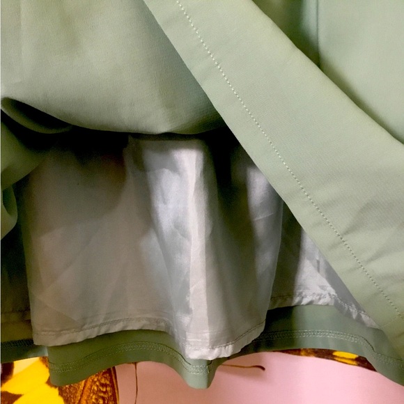 Comme Toi Women's Bow Tie Mini Skirt Stretch Waist Seafoam Green ~ Size Medium - Picture 4 of 8